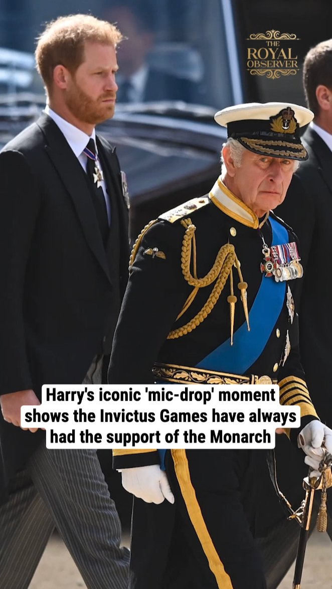 Harry's iconic 'mic-drop' moment shows the Invictus Games have always had the support of the Monarch