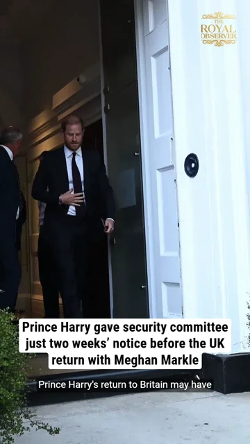 Prince Harry gave security committee just two weeks’ notice before the UK return with Meghan Markle