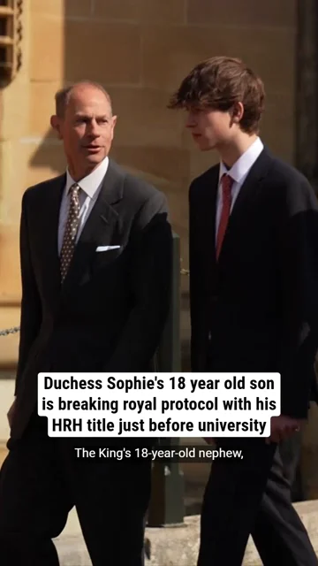 Duchess Sophie's 18 year old son is breaking royal protocol with his HRH title just before university