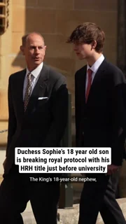 Duchess Sophie's 18 year old son is breaking royal protocol with his HRH title just before university