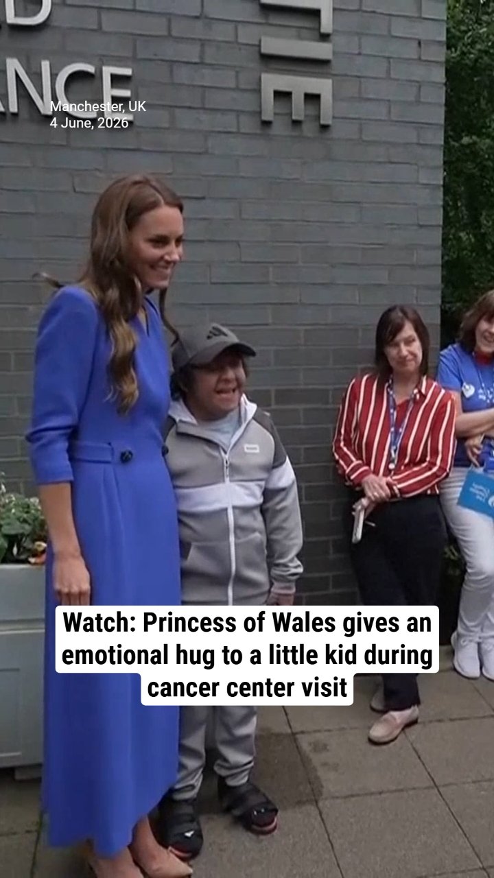 Watch: Princess of Wales gives an emotional hug to a little kid during cancer center visit