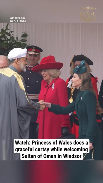 Watch: Princess of Wales does a graceful curtsy while welcoming Sultan of Oman in Windsor