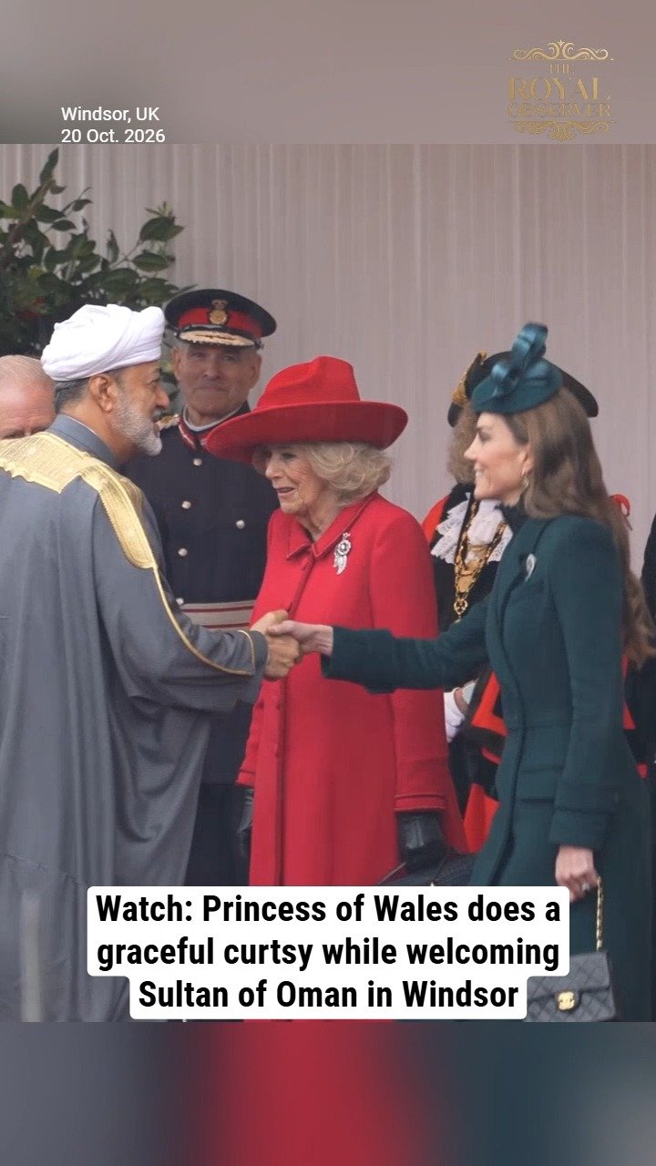Watch: Princess of Wales does a graceful curtsy while welcoming Sultan of Oman in Windsor