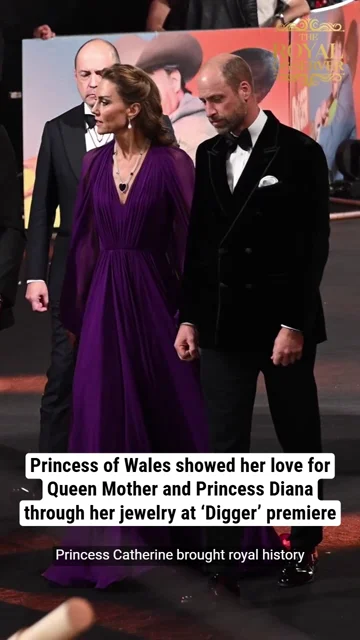 Princess of Wales showed her love for Queen Mother and Princess Diana through her jewelry at ‘Digger’ premiere