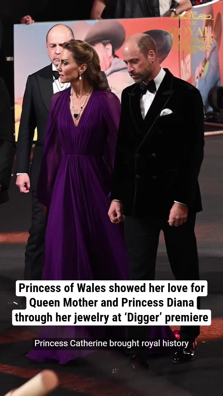 Princess of Wales showed her love for Queen Mother and Princess Diana through her jewelry at ‘Digger’ premiere