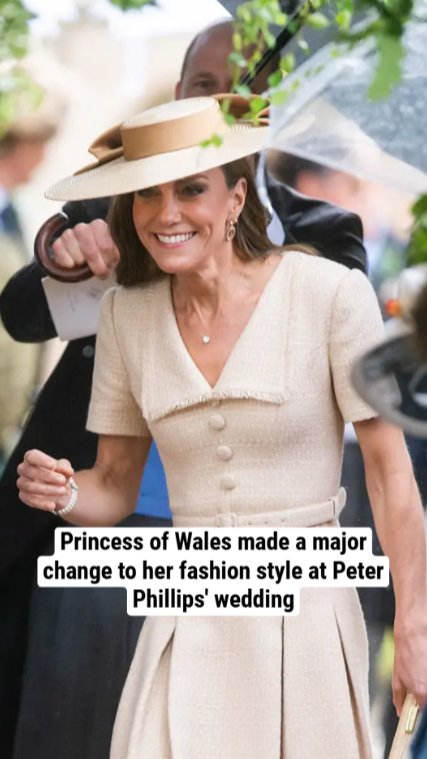 Princess of Wales made a major change to her fashion style at Peter Phillips' wedding