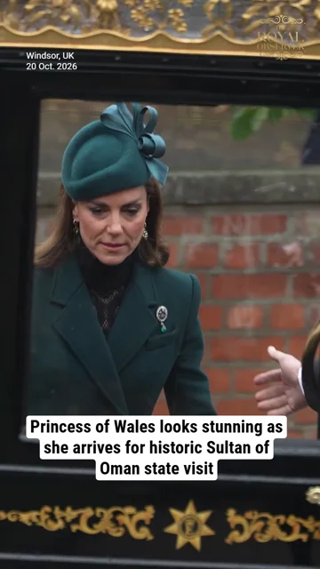 Princess of Wales looks stunning as she arrives for historic Sultan of Oman state visit