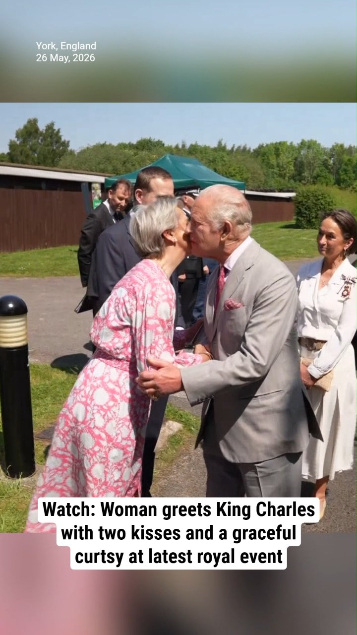 Watch: Woman greets King Charles with two kisses and a graceful curtsy at latest royal event