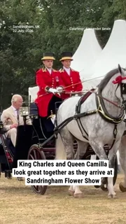 King Charles and Queen Camilla look great together as they arrive at Sandringham Flower Show