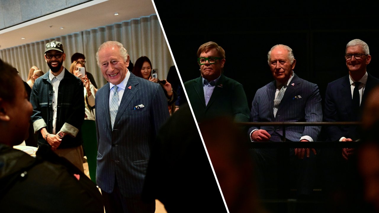 King Charles Arrives in Style to Meet Tim Cook and Sir Elton John in Battersea