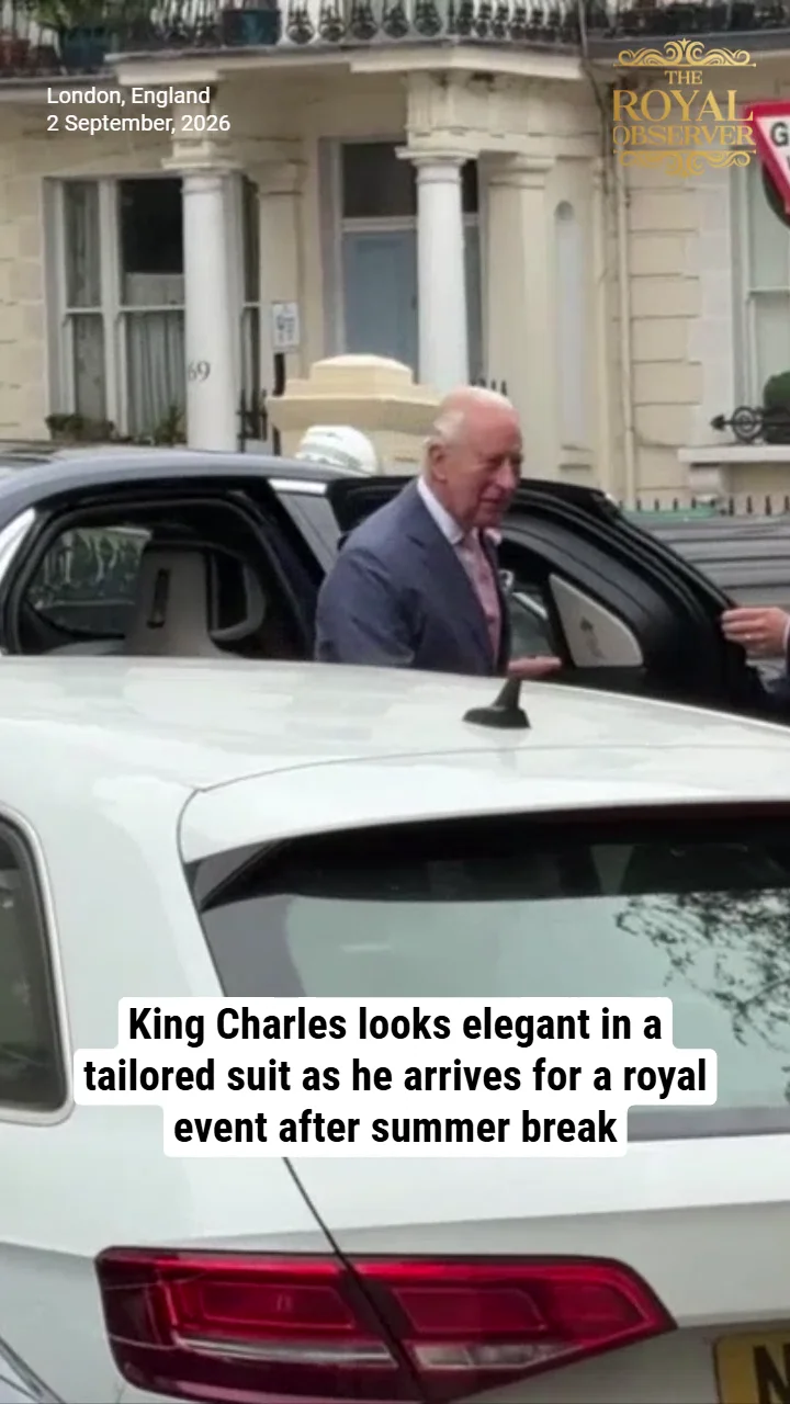 King Charles looks elegant in a tailored suit as he arrives for a royal event after summer break