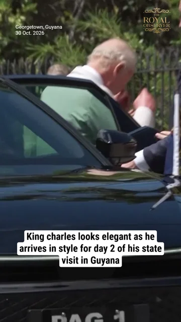 King charles looks elegant as he arrives in style for day 2 of his state visit in Guyana