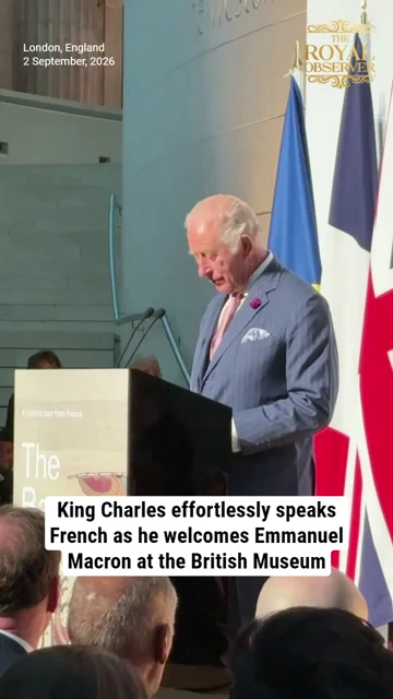 King Charles effortlessly speaks French as he welcomes Emmanuel Macron at the British Museum