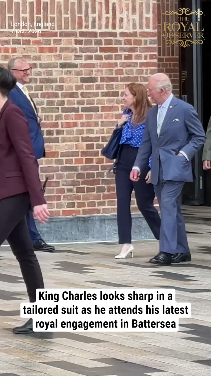 King Charles looks sharp in a tailored suit as he attends his latest royal engagement in Battersea