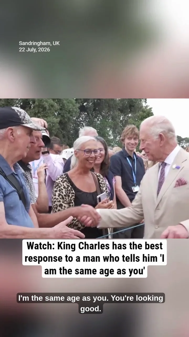 Watch: King Charles has the best response to a man who tells him 'I am the same age as you'