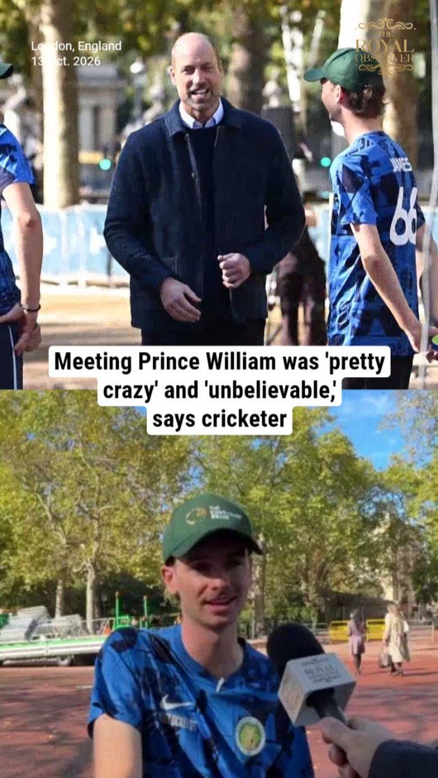 Meeting Prince William was 'pretty crazy' and 'unbelievable,' says cricketer