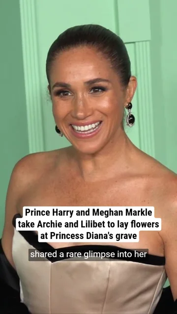 Prince Harry and Meghan Markle take Archie and Lilibet to lay flowers at Princess Diana's grave