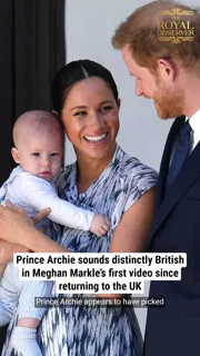 Prince Archie sounds distinctly British in Meghan Markle’s first video since returning to the UK