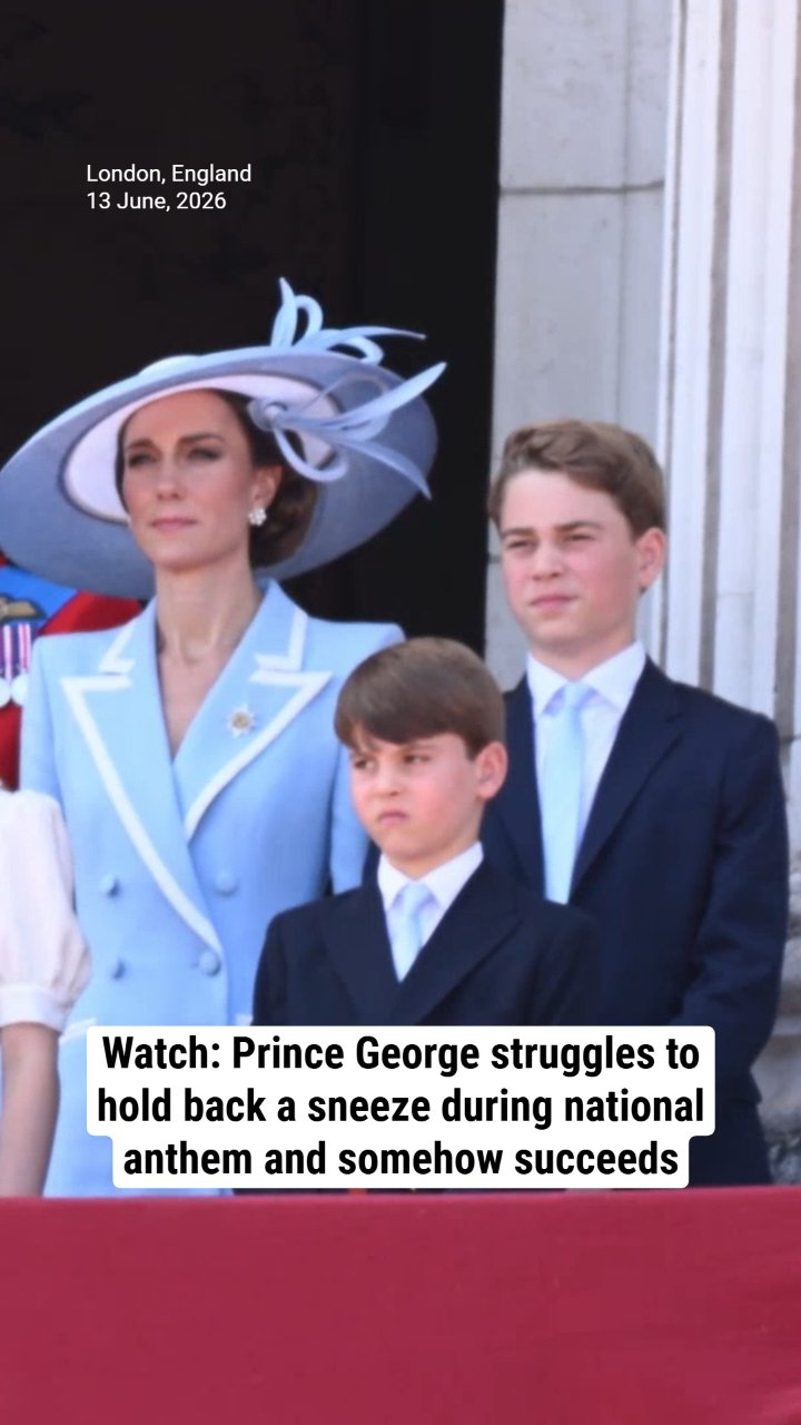 Watch: Prince George struggles to hold back a sneeze during the national anthem and somehow succeeds
