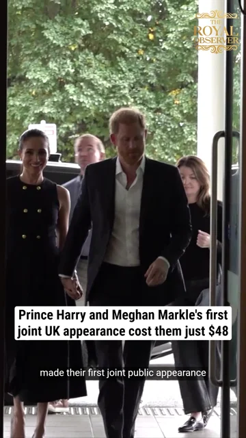Prince Harry and Meghan Markle's first joint UK appearance cost them just $48