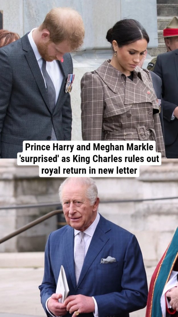 Prince Harry and Meghan Markle 'surprised' as King Charles rules out royal return in new letter