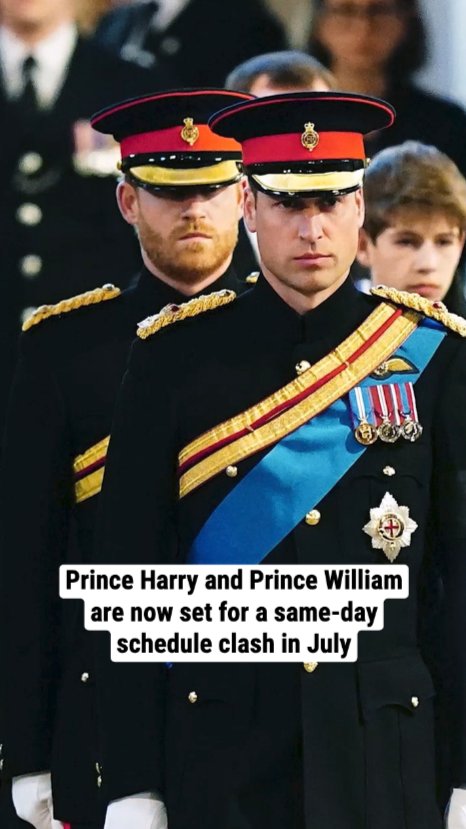 Prince Harry and Prince William are now set for a same-day schedule clash in July