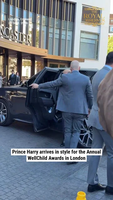 Prince Harry arrives in style for the Annual WellChild Awards in London