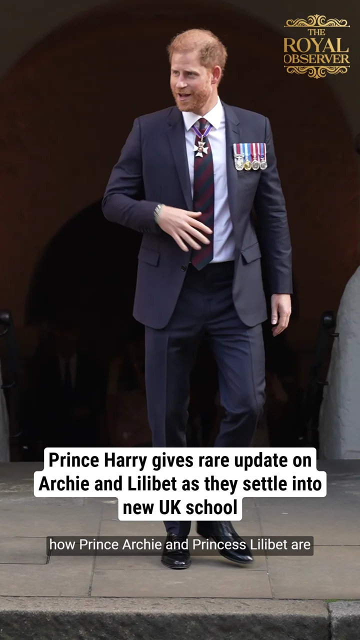 Prince Harry gives rare update on Archie and Lilibet as they settle into new UK school