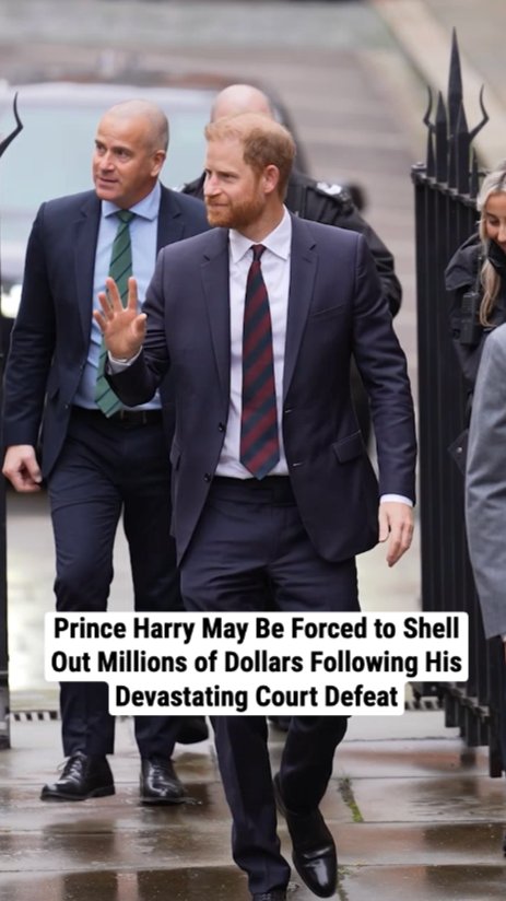 Prince Harry may be forced to shell out millions of dollars following his devastating court defeat