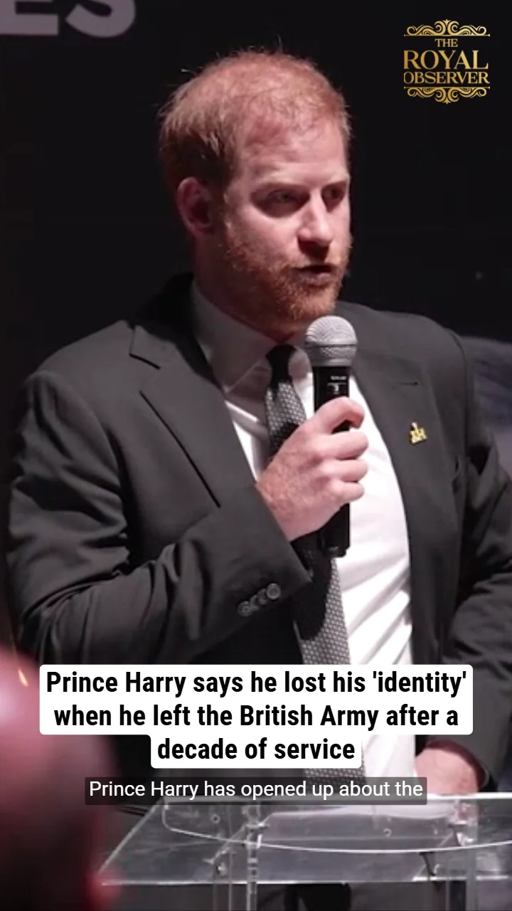 Prince Harry says he lost his 'identity' when he left the British Army after a decade of service