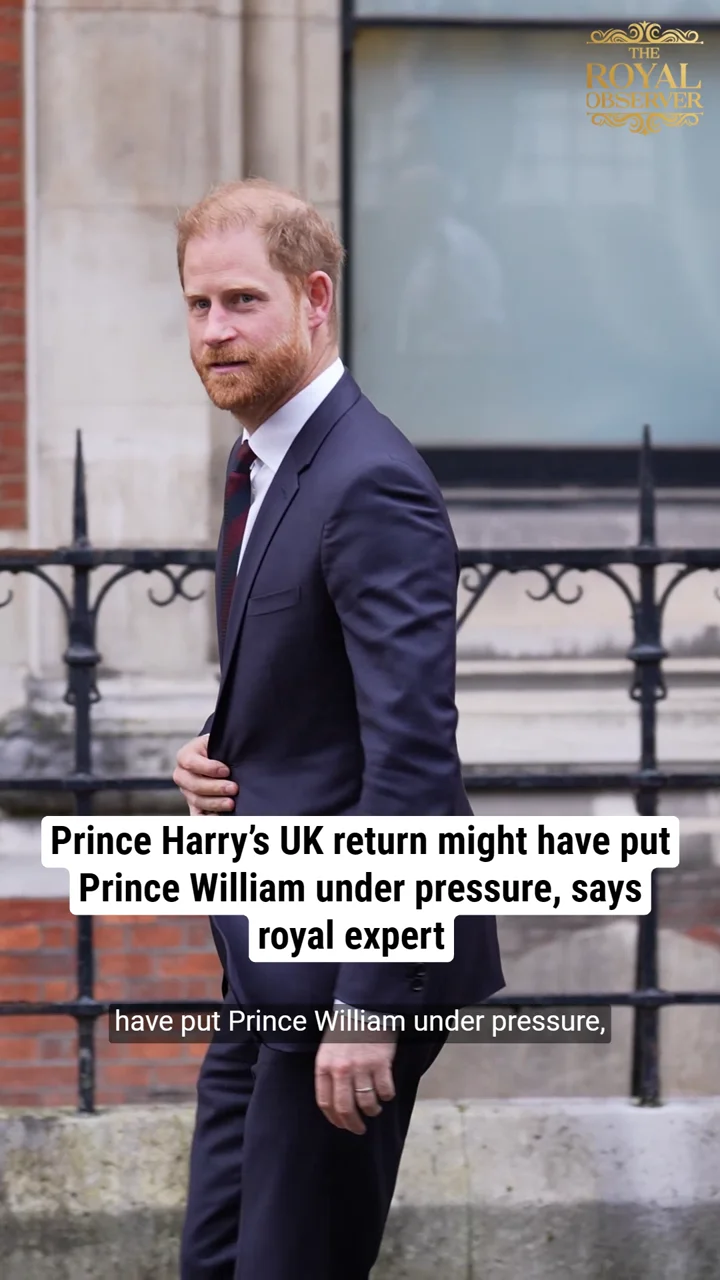 Prince Harry’s UK return might have put Prince William under pressure, says royal expert