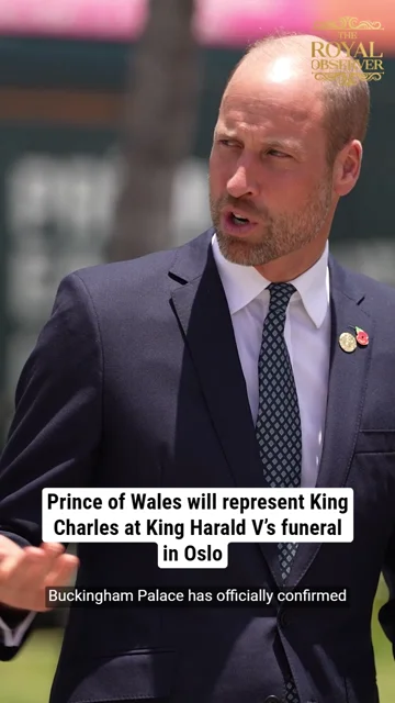 Prince William is set to attend to the funeral of Norway's King Harald V on behalf of King Charles
