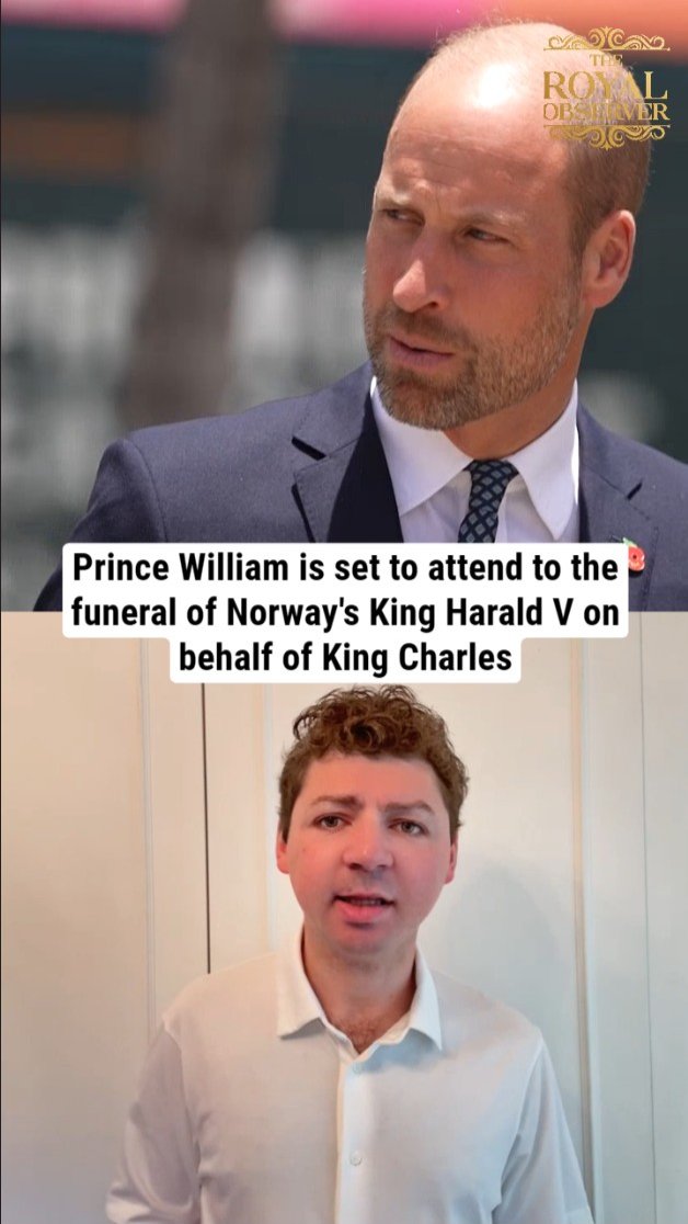 Prince William is set to attend to the funeral of Norway's King Harald V on behalf of King Charles
