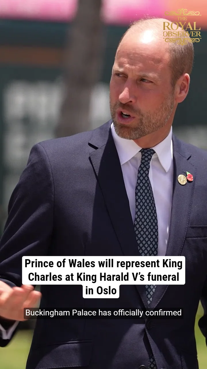Prince William is set to attend to the funeral of Norway's King Harald V on behalf of King Charles