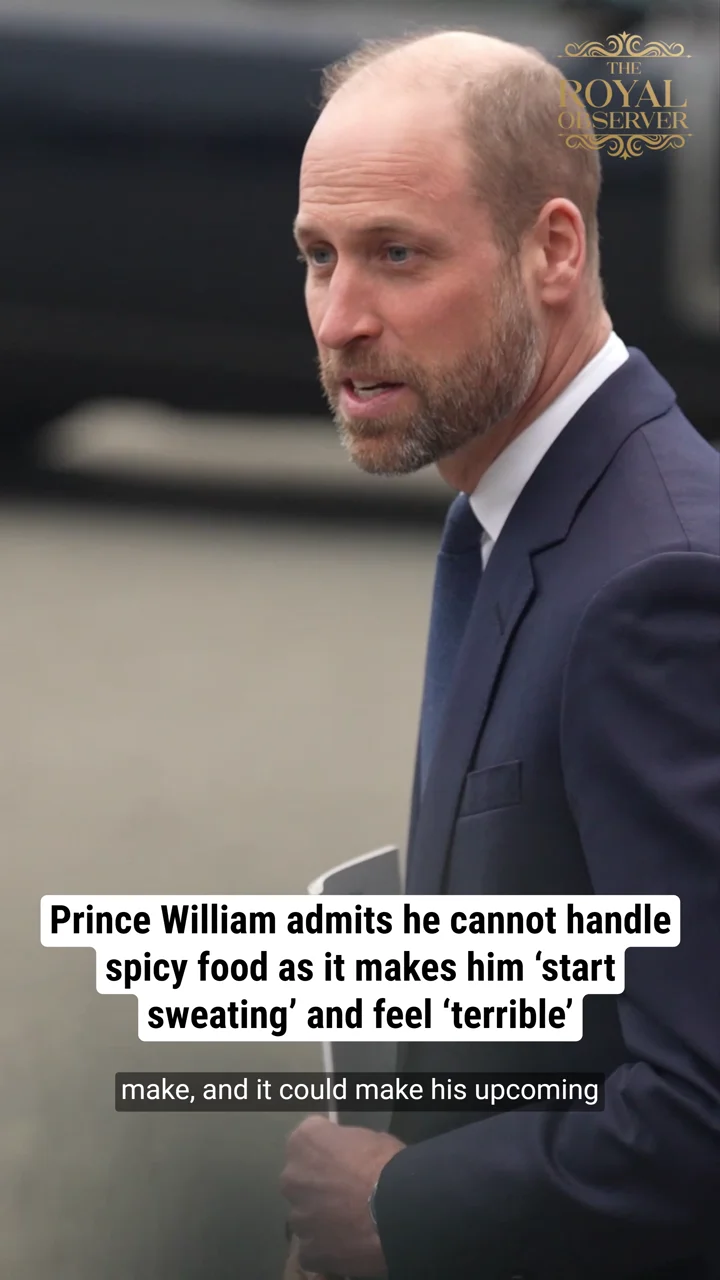 Prince William admits he cannot handle spicy food as it makes him ‘start sweating’ and feel ‘terrible’
