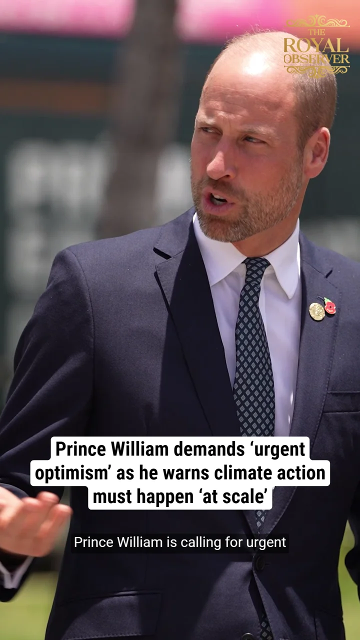Prince William demands ‘urgent optimism’ as he warns climate action must happen ‘at scale’