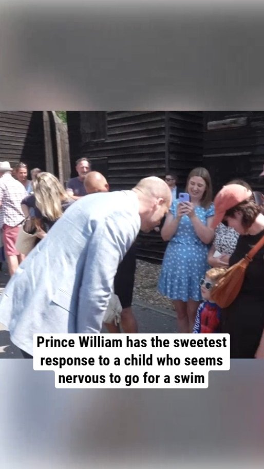 Prince William has the sweetest response to a child who seems nervous to go for a swim