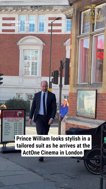 Prince William looks stylish in a tailored suit as he arrives at the ActOne Cinema in London