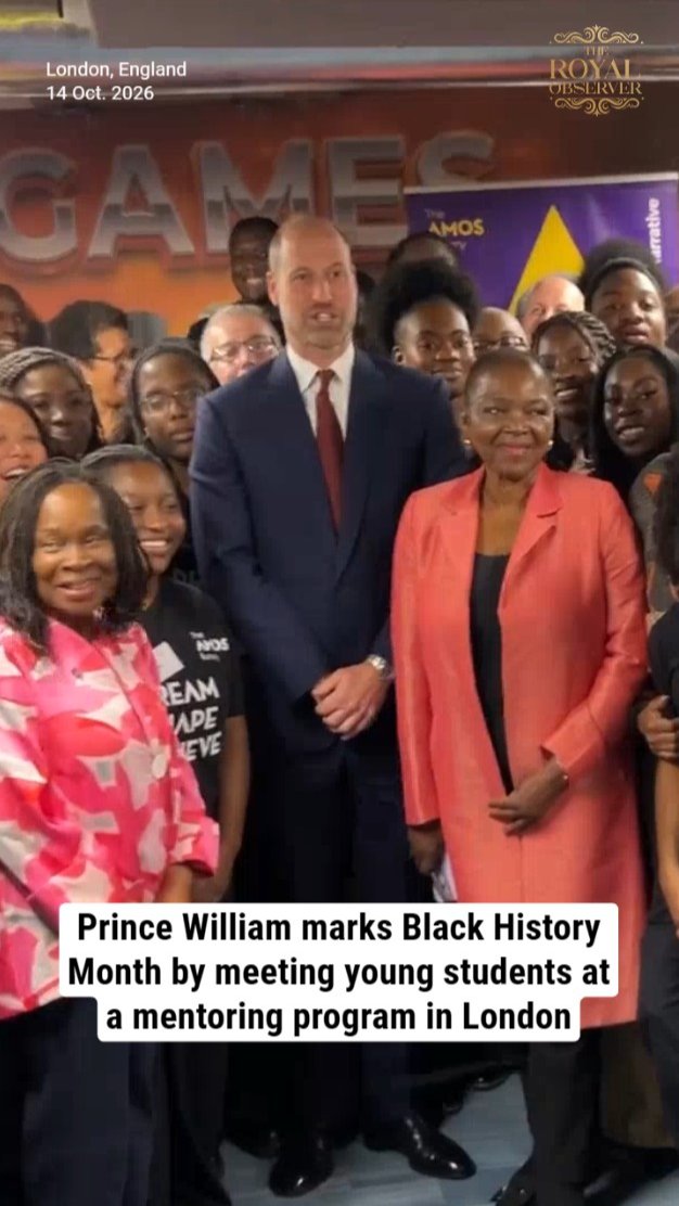 Prince William marks Black History Month by meeting young students at a mentoring program in London