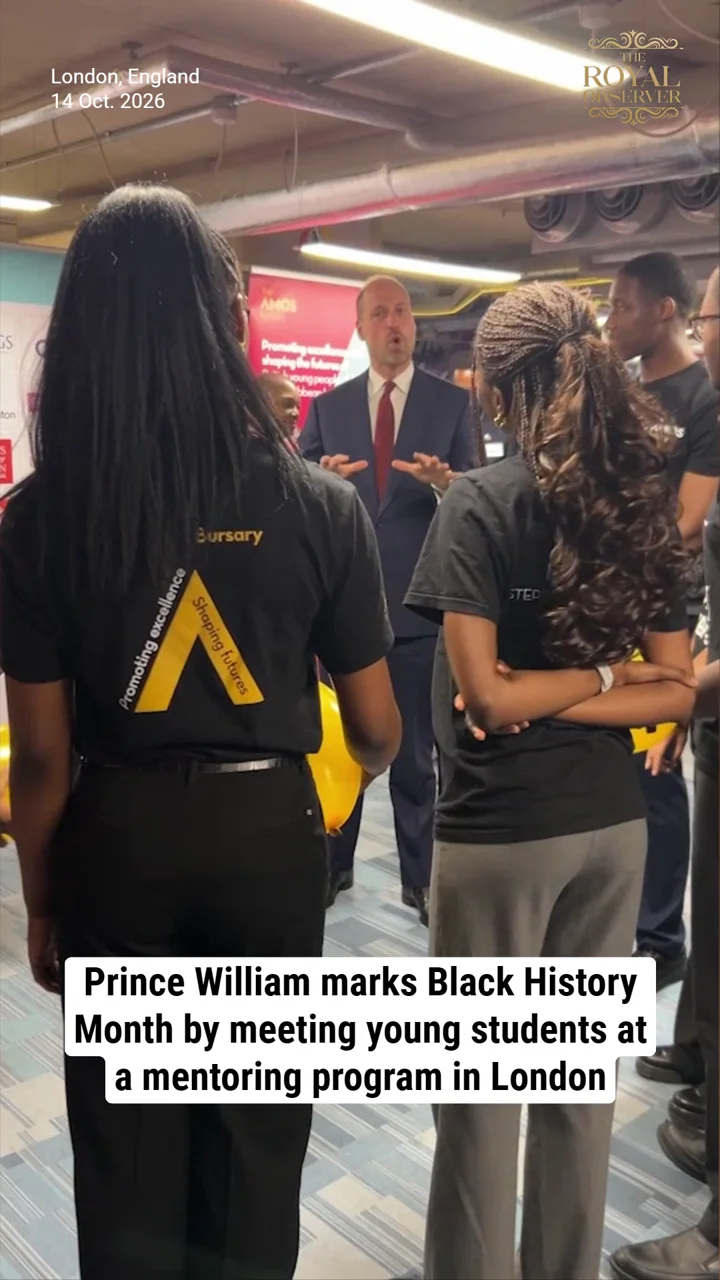Prince William marks Black History Month by meeting young students at a mentoring program in London