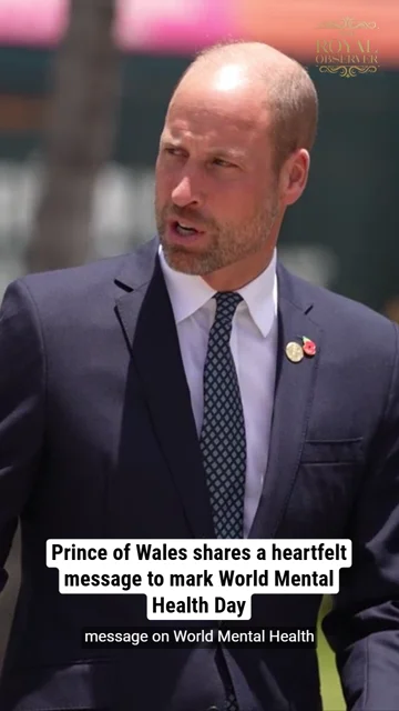 Prince of Wales shares a heartfelt message to mark World Mental Health Day