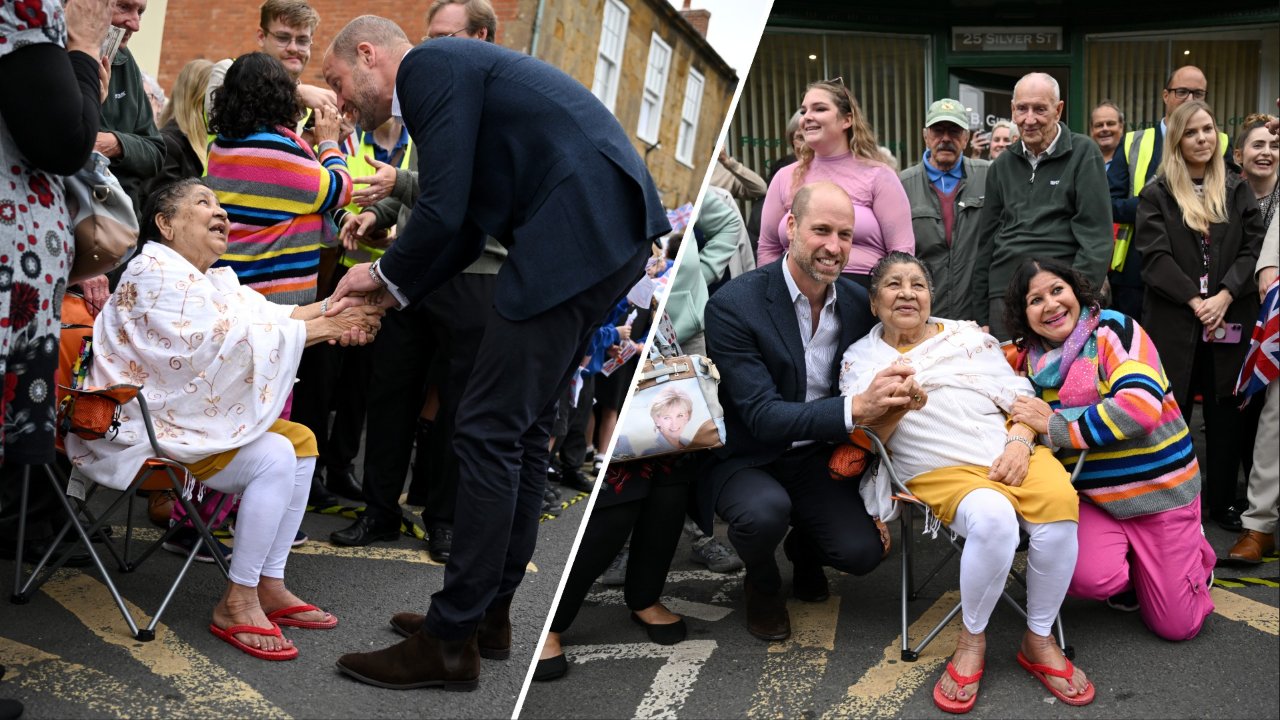 Prince William Receives Kiss From Woman Who Waited 80 Years to Meet a Royal