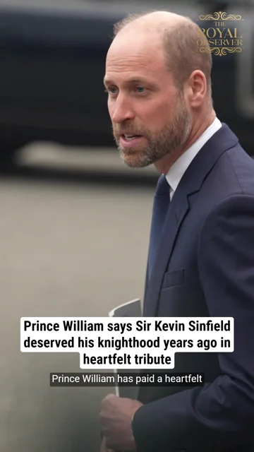 Prince William says Sir Kevin Sinfield deserved his knighthood years ago in heartfelt tribute