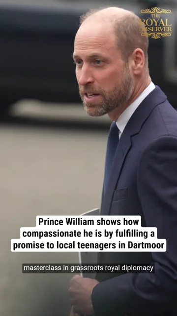 Prince William shows how compassionate he is by fulfilling a promise to local teenagers in Dartmoor