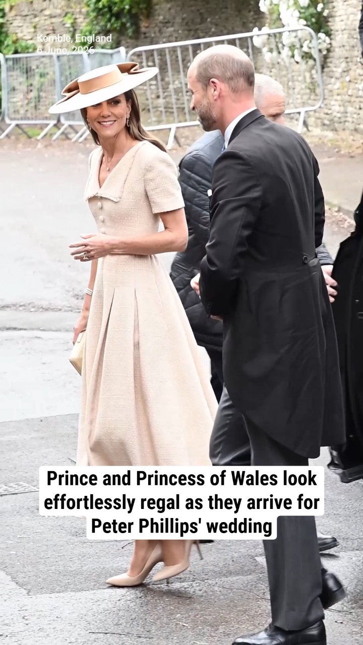 Prince and Princess of Wales look effortlessly regal as they arrive for Peter Phillips' wedding