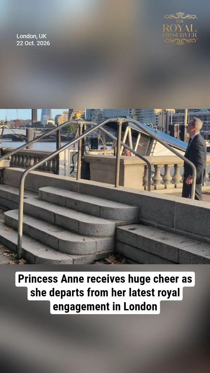 Princess Anne receives huge cheer as she departs from her latest royal engagement in London
