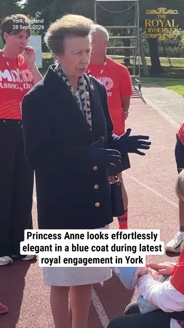 Princess Anne looks effortlessly elegant in a blue coat during latest royal engagement in York