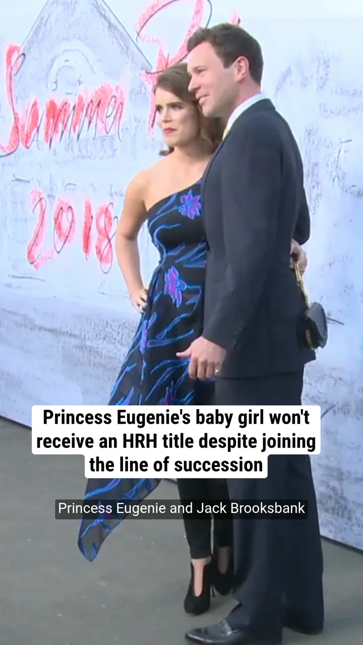 Princess Eugenie's baby girl won't receive an HRH title despite joining the line of succession