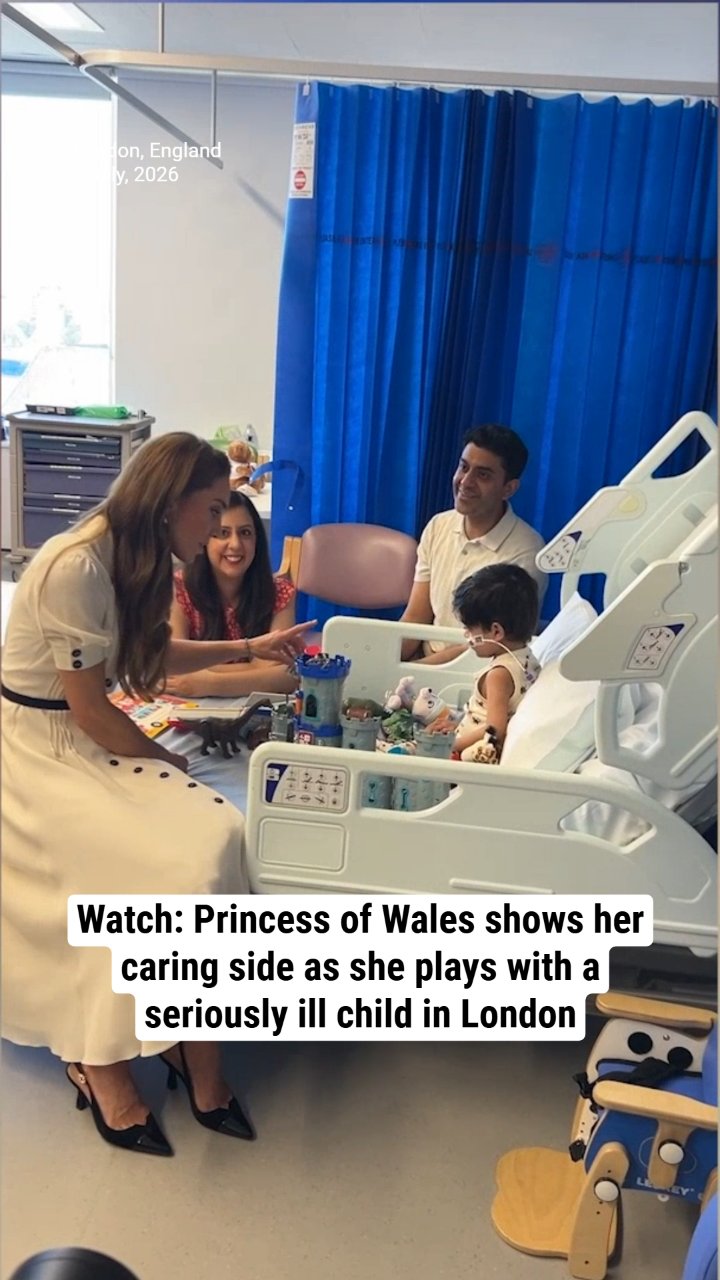 Watch: Princess of Wales shows her caring side as she plays with a seriously ill child in London