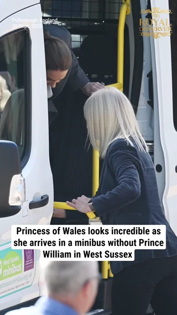 Princess of Wales looks incredible as she arrives in a minibus without Prince William in West Sussex